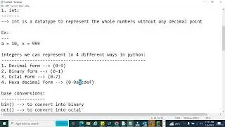 L5  Int Datatype