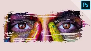 Brush stroke effect (photo inside brush stroke) | PHOTOSHOP TUTORIAL