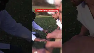 Insanely Painful Crowbar Shin Conditioning... #funny #memes #comedy