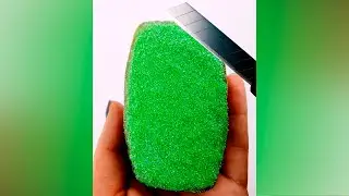 Green Glitter and Soap Cubes - Sounds ASMR Part2 #shorts