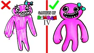 Как нарисовать JUMBO JOSIE из  Garten of Banban chapter 4 правильно и неправильно
