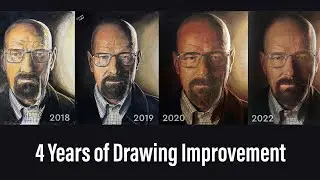 4 years of Drawing Improvement Timelapse - Walter White