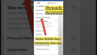 How to Delete Threads Account #tech #tips #tricks