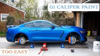 Painting the brake calipers on my Mustang GT350 with G2 Brake Caliper Paint *SIMPLE TUTORIAL*