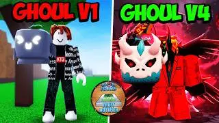 Fully Awakening Ghoul V4 With ONLY Fruits I Find (Blox Fruits)