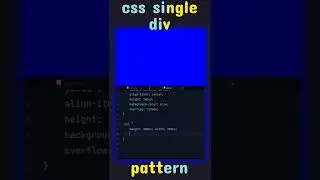 CSS Single Div Pattern #css #html #webdev #shorts