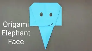 Easy origami elephant face for kids ,diy