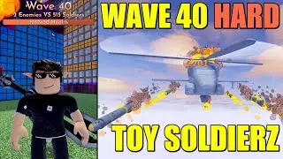 HOW TO BEAT WAVE 40 HARD in Toy SoldierZ Roblox Game! Destroy Helicopter in Roblox Toy Soldierz!