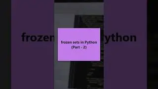 How to implement frozensets( ) in Python #pythonshot #python3 #coding #shortvideo #shorts #set #code