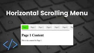 How To Create a Horizontal Scrolling Menu