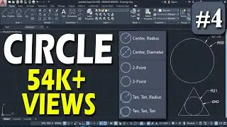 #4 | CIRCLE | Radius, diameter, 2p, 3p, TTR, TTT | AutoCAD FULL TUTORIAL @DeepakVerma_dp