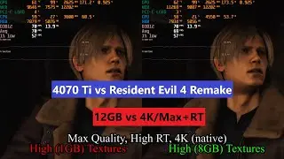 4070 Ti (Super) vs Resident Evil 4 Remake. Are 12GB of VRAM enough for this game (4K, Max, RT)?