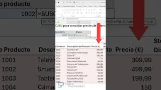 ✅ Extraer PRECIOS a partir de una lista en Excel con BUSCARV #exceltips #excel #excelavanzado