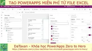 Tạo PowerApps từ file Excel cho người mới bắt đầu - Các bước tạo App Miễn Phí trong 5 phút #beginner