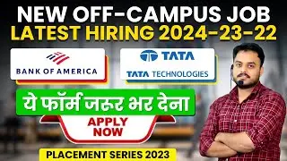 NEW OFF Campus Job😱 | Hiring | Batch: 2024/2023/2022 | APPLY NOW👩‍💻