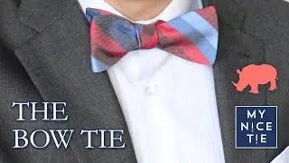 How to Tie a BOW TIE (slow=beginner) | How to Tie a Tie with a Freestyle Bow (easy)