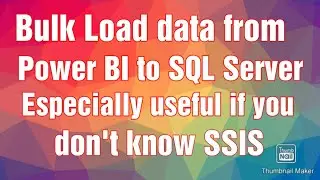Load bulk data from Power BI to SQL Server | Power BI for beginners | Power BI tips for beginners