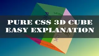 pure css 3D cube easy explanation