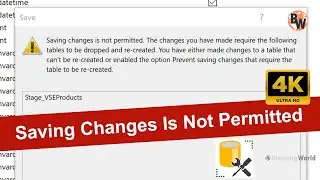 Saving Changes is NOT Permitted in SQL Server Management Studio