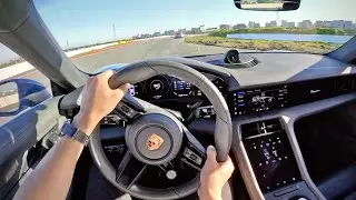 2023 Porsche Taycan Turbo - POV Driving Impressions (Porsche Experience Center LA)