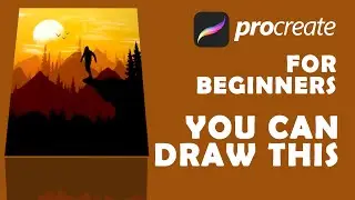 #shorts | Create Beautiful Scenery In Procreate | Procraete Shorts #youtubeshorts