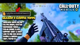 SEASON 8 CONFIG 90FPS + FIX FPS DROPS IN COD MOBILE | CODM CONFIG LOW END DEVICE S8 (2024)