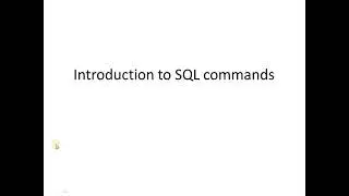 Introduction to SQL commands