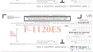 Form F 1120ES Declaration Installment of Florida Estimated Income Franchise Tax