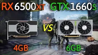 RX 6500 XT vs GTX 1660 Super - i5 12600K - Test in 11 Games 1080p