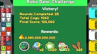 Robo Challenge Round 25 Full Run (126.060 Score) | Bee Swarm Simulator