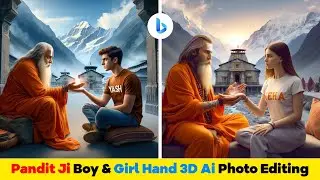 Pandit Ji Examines Lines on the Boy's Palm Bing Ai Image Creator | Pandit Ji Reading Hand Ai Photo