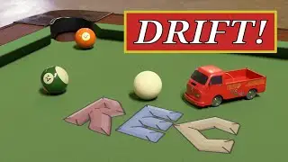 Toy Pickup Truck vs Pool Table, Blender Animation, Rigacar Drift Addon, Cycles X