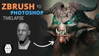 ZBrush to Photoshop Timelapse - 'Horns' Concept