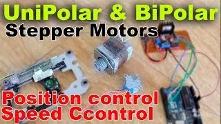 Arduino Stepper Motors Control: BiPolar and UniPolar stepper motors position and speed control