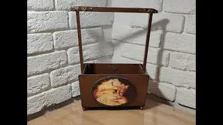 Деревянный короб для вина. Wooden box for storage. DIY.