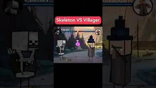 Villager VS Skeleton #cartoon #cartoonmemes #memes