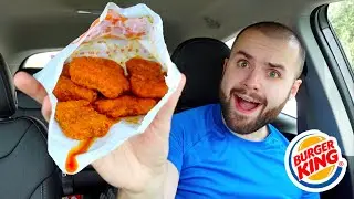 Burger King's NEW Fiery SAUCED Nuggets REVIEW!