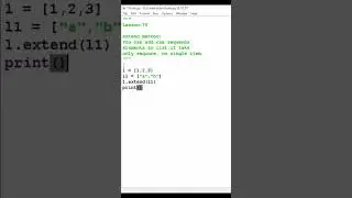 extend method in python #shorts #python #coding #pythontricks