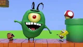 Plankton gets the secret formula of Super Mario!!!