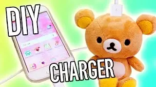 DIY RILAKKUMA CHARGER! Teddy bear portable Iphone Charger! DIY gifts