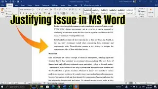 How to Fix Text Paragraph Not Justifying Issue in MS Word (Easy)