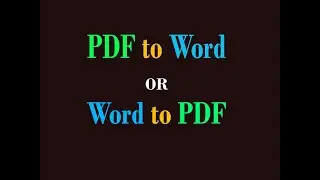 How to convert PDF to Word And Word to PDF | Bangla Tutorial “Jonayed Tech BD”