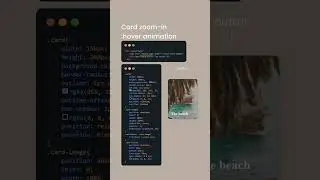 Card Zoom Hover Animation | 