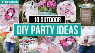 10 BEAUTIFUL rustic glam outdoor party DIY ideas (for your wedding, backyard party, picnic!)