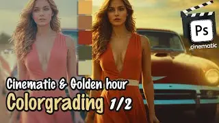 Photoshop Colorgrading : Crafting Cinematic Masterpiece : The golden hour vibes - part 1