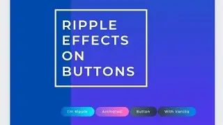 Button ripple hover effect using Html Css and Javascript