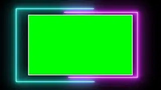 Neon Frame Animation 💯 | green screen effects - chroma key - animations - Effects - Video HD 1080 💯