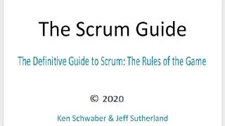 Official Scrum Guide (2020) - Read Out Loud