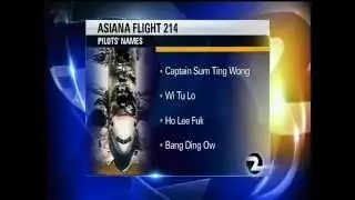 Asiana Plane Crash: Funny Fake Pilots Names Released