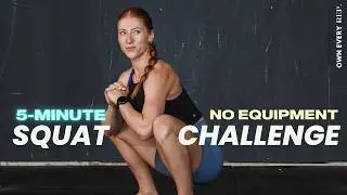 5 Min. Deep Squat Hold Challenge (+ Warm Up) | Improve Your Hip & Ankle Mobility